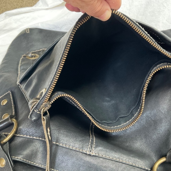 Black Leather Tote by Arnold Churgin - Picture 8 of 13